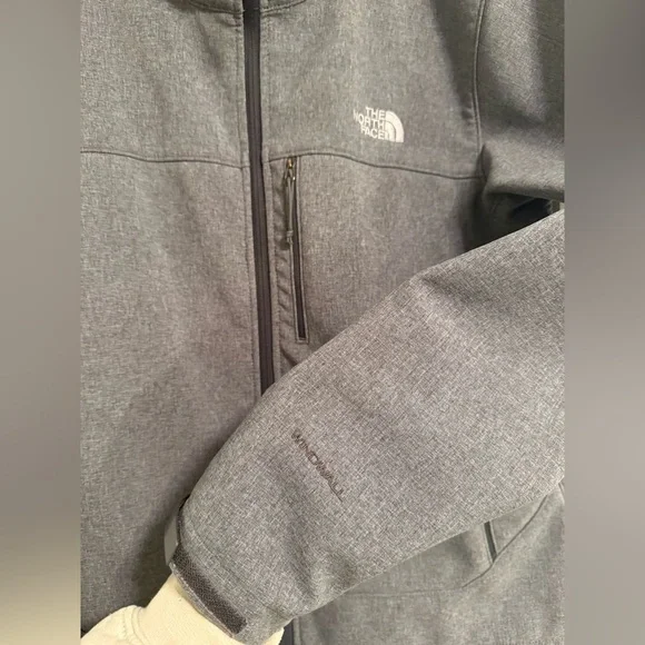 The North Face WindWall Softshell Jacket Men’s Medium Gray Fleece Lined - Picture 5 of 6